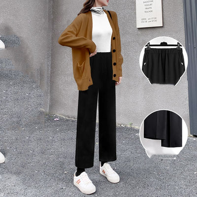 Chiffon wide-leg pants