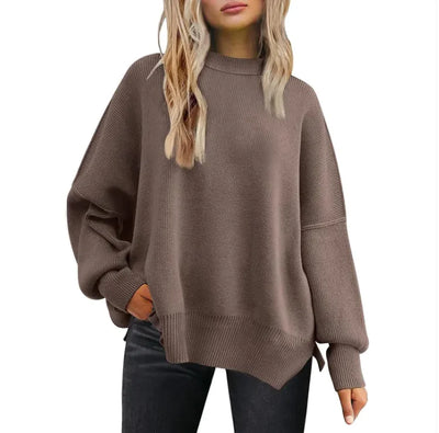 Chic Slit Knit Pullover - Women’s Essential