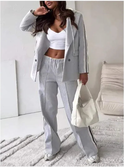 Trendy Ribbon Hoodie Set
