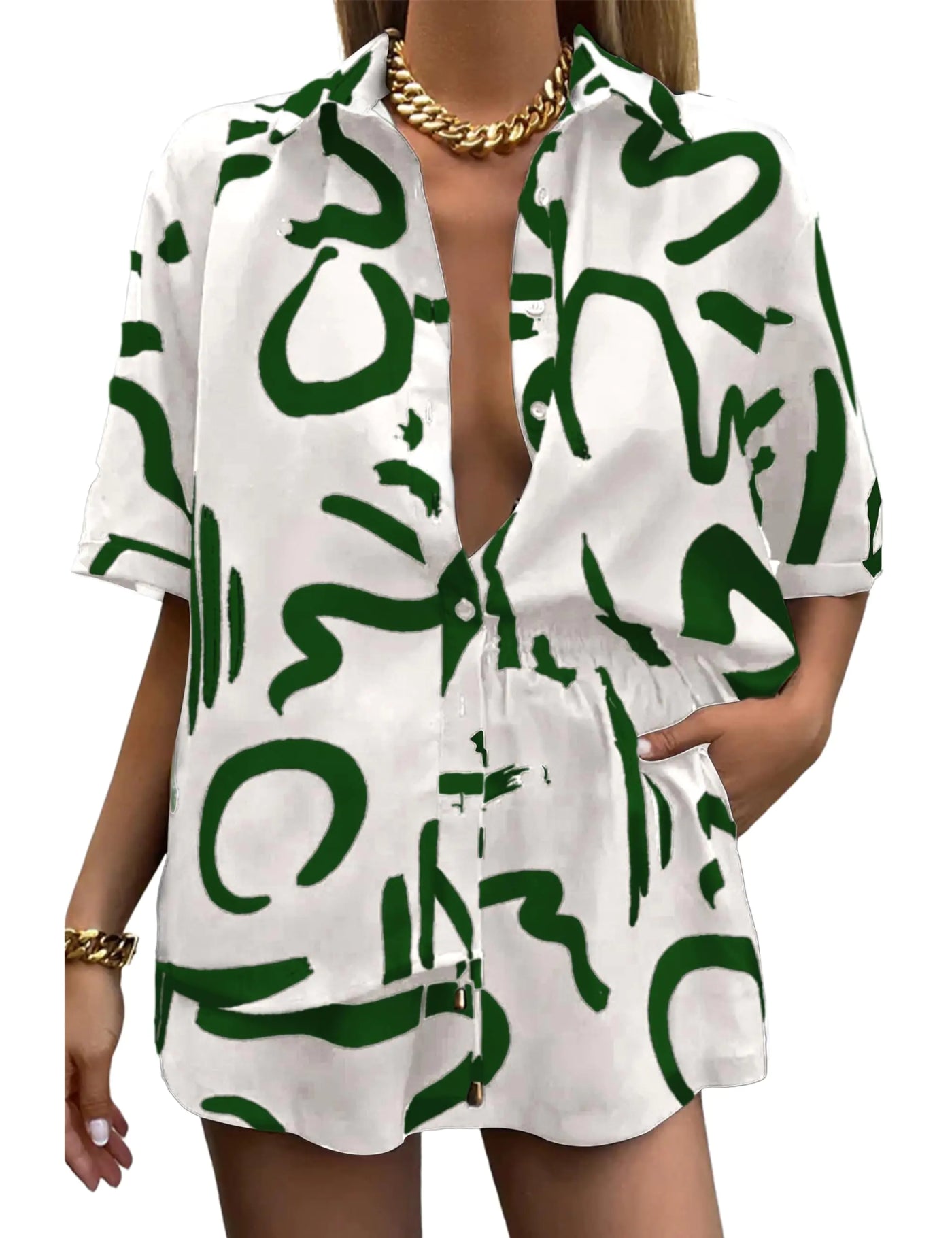 Tropical Bliss Womens Two-Piece Summer Lounge Set