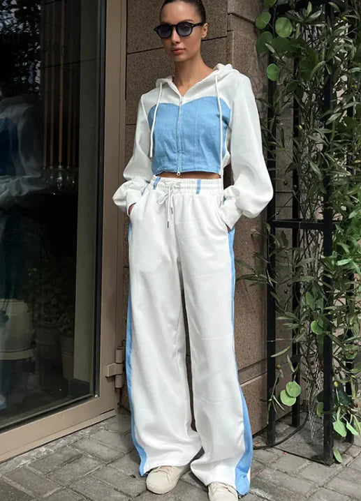 Chic Color Block Loungewear Set