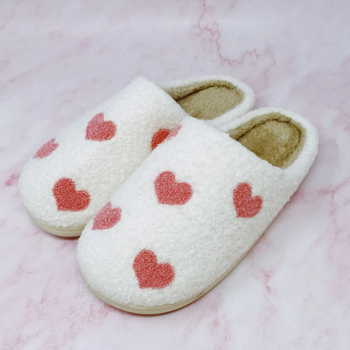 Blissful Heart Plush Slippers