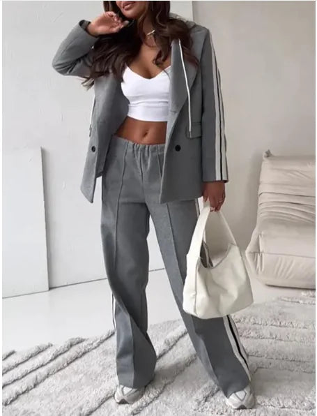 Trendy Ribbon Hoodie Set