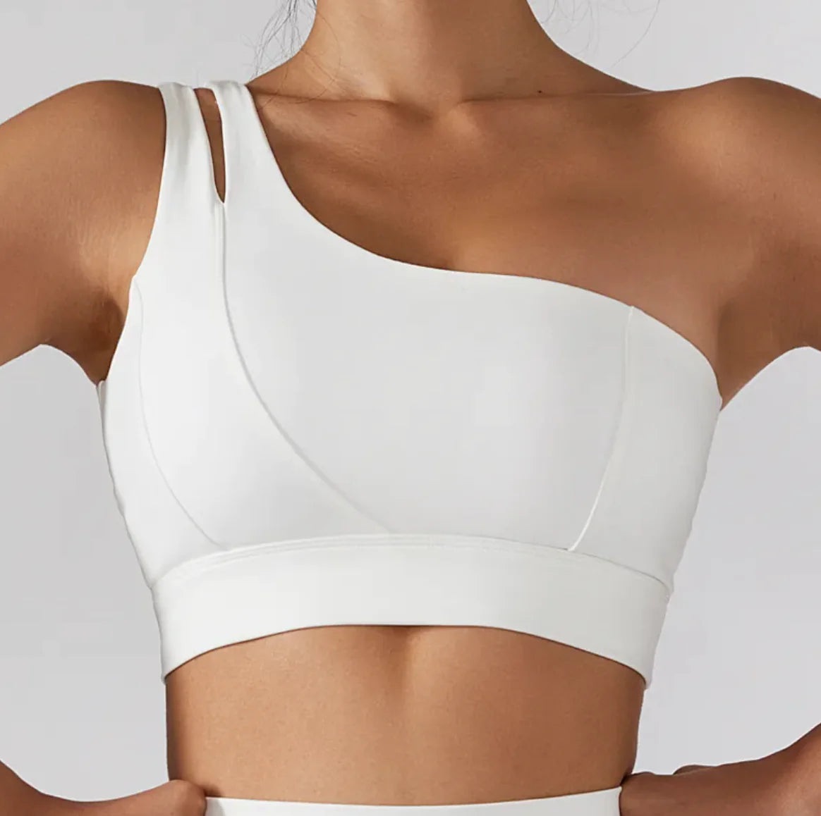 Ribbed One-Shoulder Yoga Activewear Set