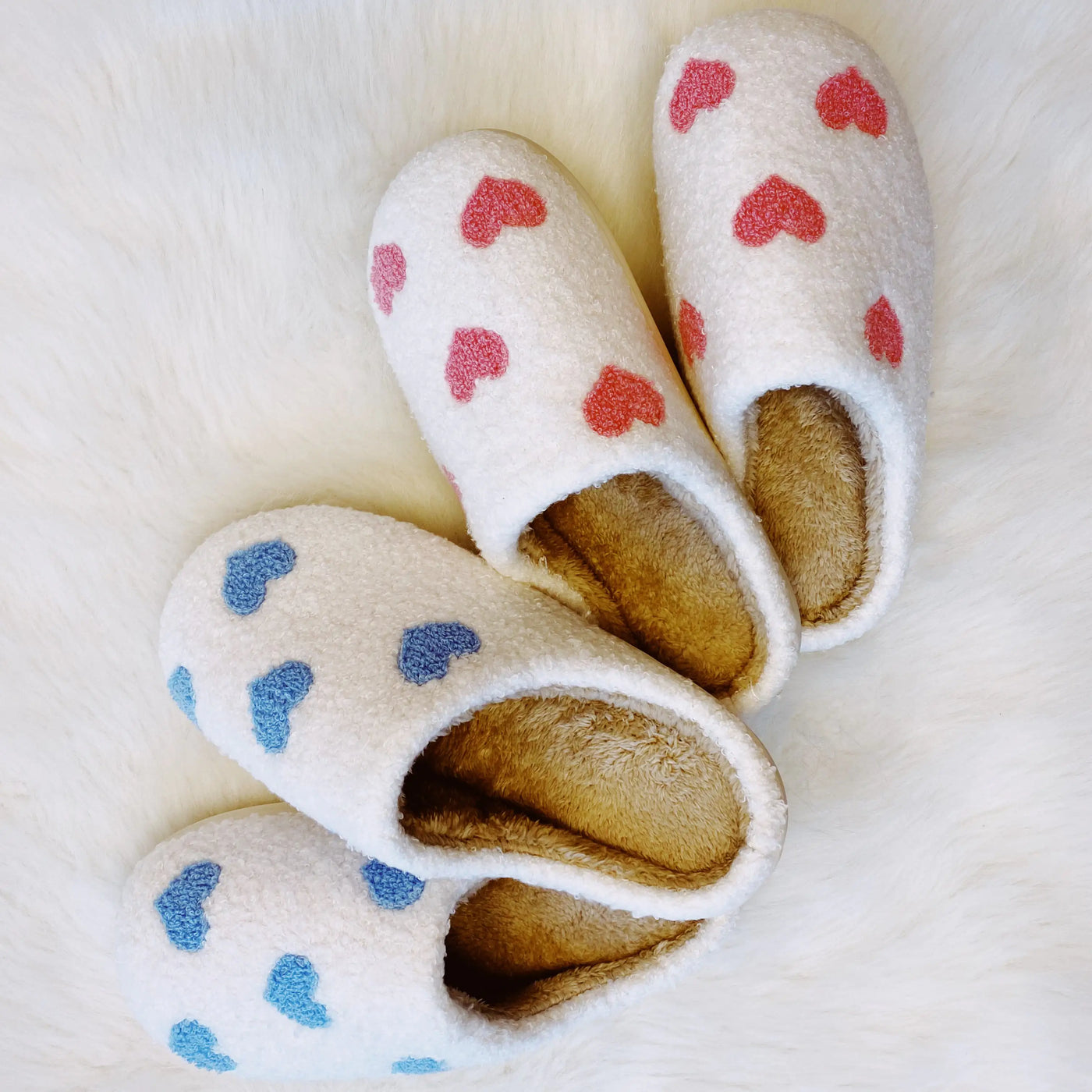 Blissful Heart Plush Slippers