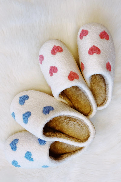 Blissful Heart Plush Slippers