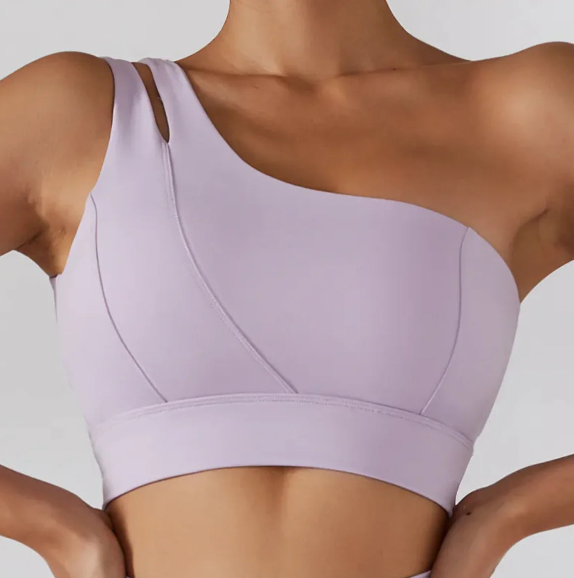 Ribbed One-Shoulder Yoga Activewear Set