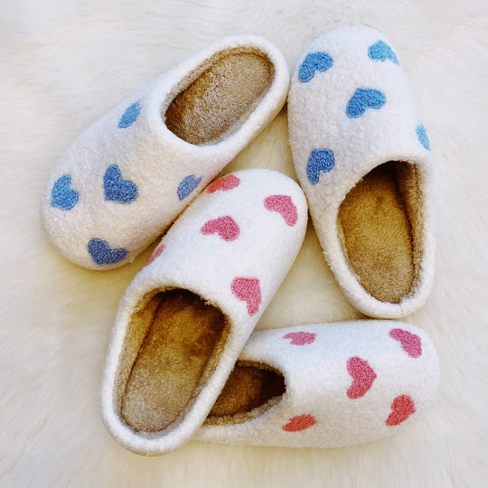 Blissful Heart Plush Slippers