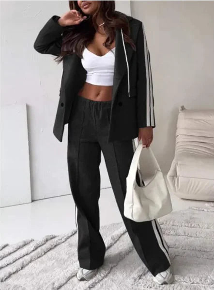 Trendy Ribbon Hoodie Set